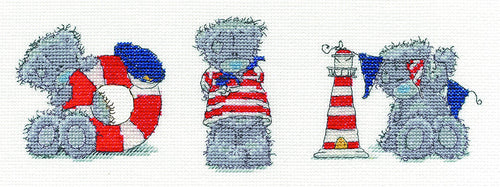 DMC "Me to You Tatty Teddy - Three Little Sailors" Cross Stitch Kit, Multi-Colour