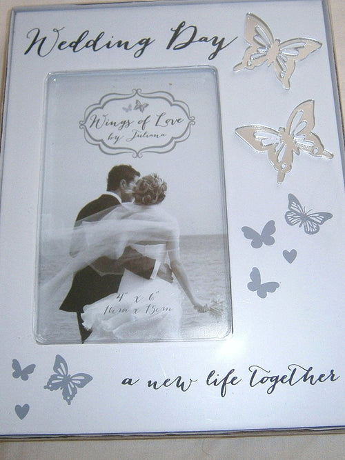 wings of love by juliana wedding day photo frame 4x6 pics
