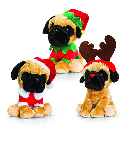 christmas pug one supplied 20cm