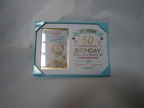 l signography birthday frame 50th
