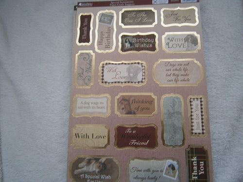 special sentiments paper craft toppers