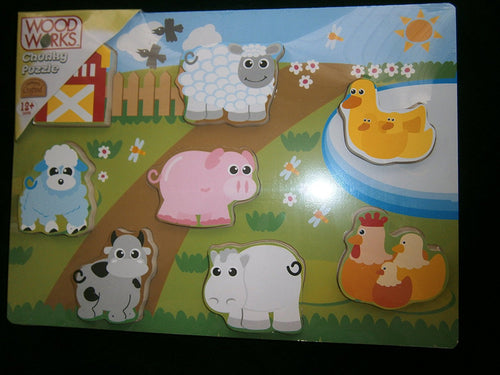 woodworks chunky puzzle 12 months + choice two one supplied at random