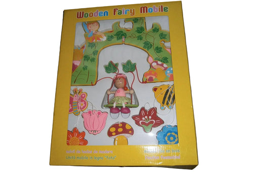 wooden fairy mobile
