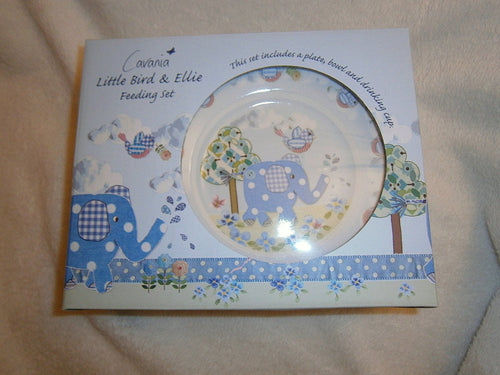 Lesser and Pavey 17cm Little Bird and Ellie Feeding Set, Blue
