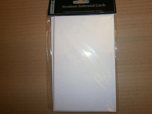 premium embossed cards sports 5 printed cards with envelopes acid free
