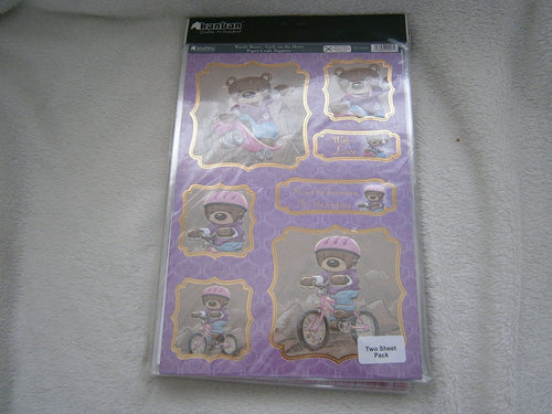 wooly bears-girls on the move 2pack papercraft toppers
