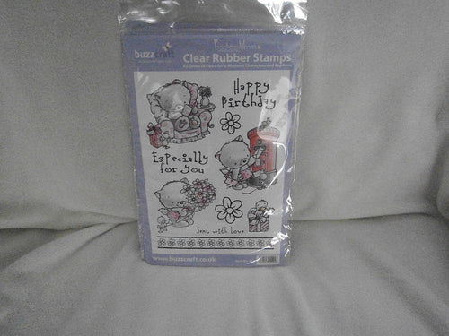 paws fur a moment clear rubber stamp characters captions