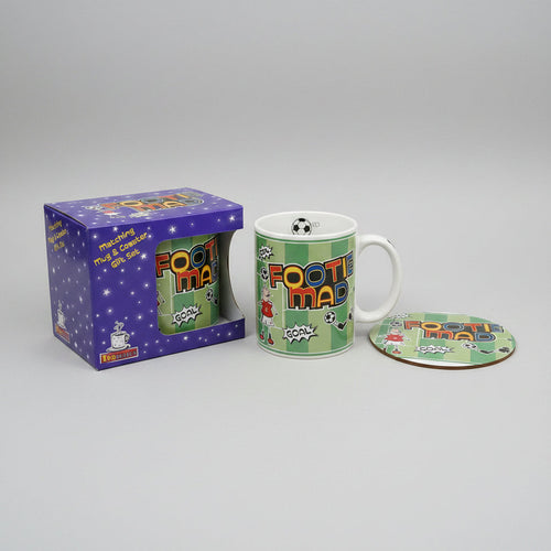 teamates mug coaster set gift set footie mad