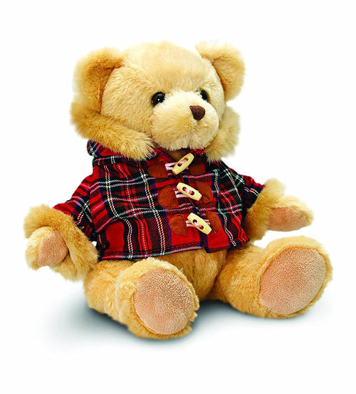 Keel Toys 20cm Hamish Bear with Tartan Duffle Coat