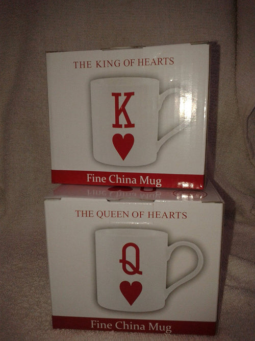 King and Queen of Hearts China Mug Set