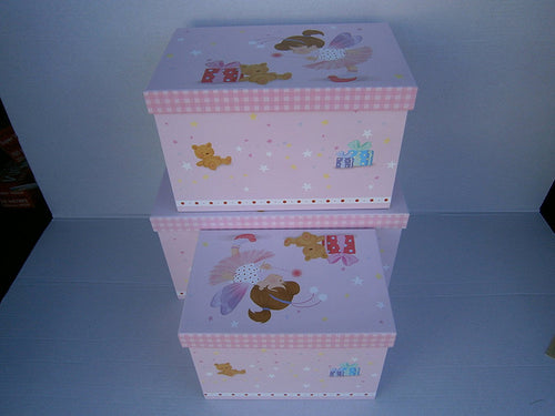 fairys make a wish set 3 storage boxes