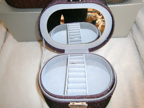 jewellery case glittery effect choice colours please state or one at random