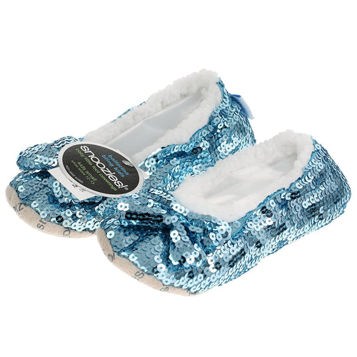 Childrens Kids Blue Bling Ballerina Snoozies Medium