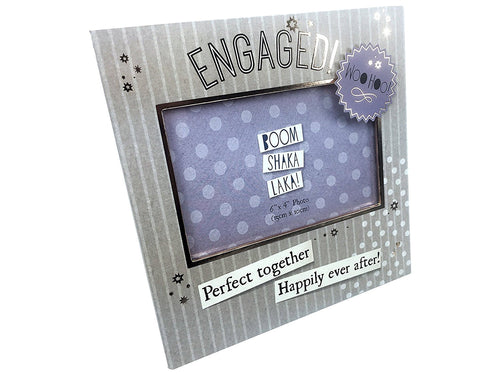 Engagement Photo Frame Gift Modern and Funky With Sentiments