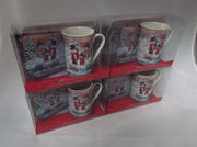 Christmas Snowman fine bone china set includes - mug coaster & tray