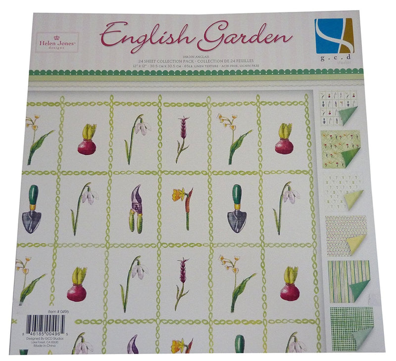GCD 12" x 12" Double sided Scrapbooking Paper SPRING FLORAL English Garden gardening 24
