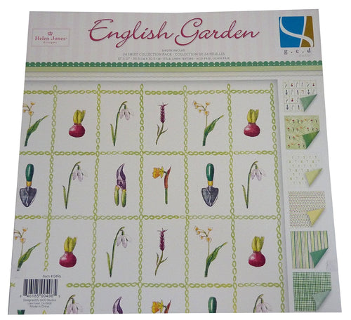 GCD 12" x 12" Double sided Scrapbooking Paper SPRING FLORAL English Garden gardening 24