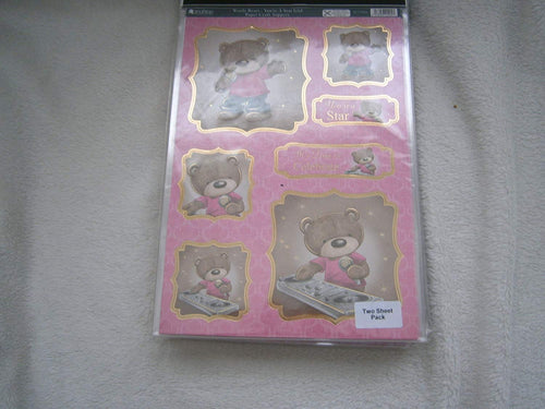 wooly bears-youre a star girl 2pack papercraft toppers