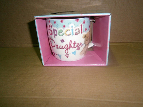 "Special Daughter" Cute Teddy Bear Sentimental Mug with Presentation Box