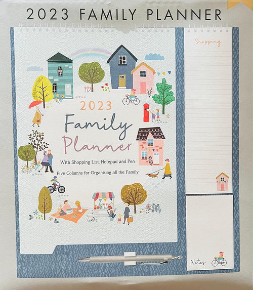 2015 Family Organiser / Calendar Planner with Shopping List, Notepad, Pen X 1