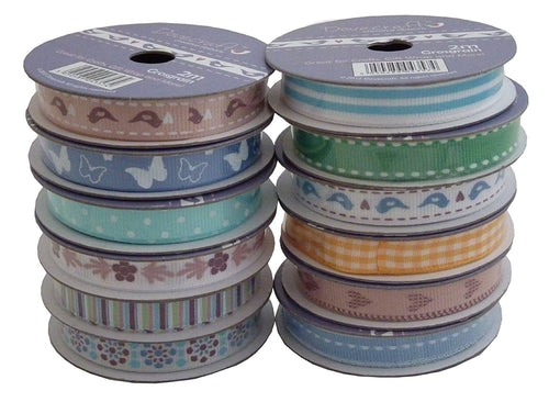 Dovecraft Spring Vintage Ribbon 24m 12 Designs