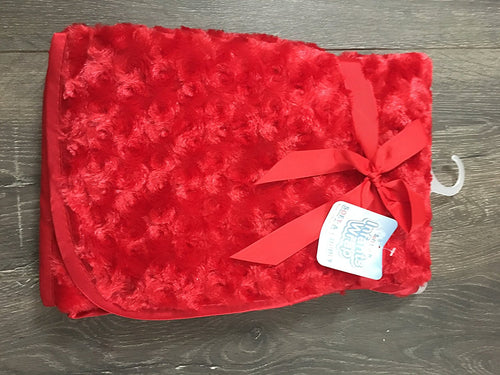 Infant or baby wrap in red with satin edging