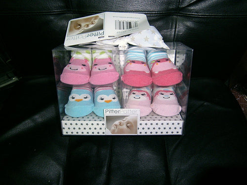 pitter patter baby 4pr socks in box