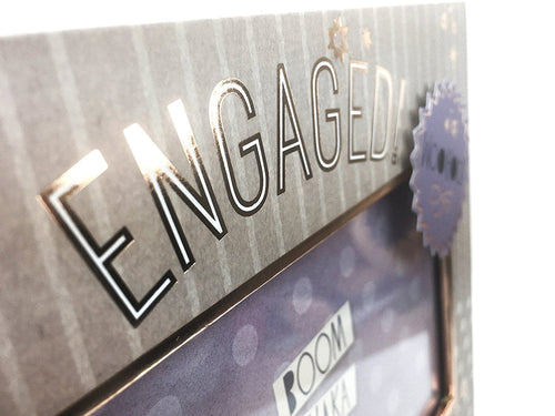 Engagement Photo Frame Gift Modern and Funky With Sentiments