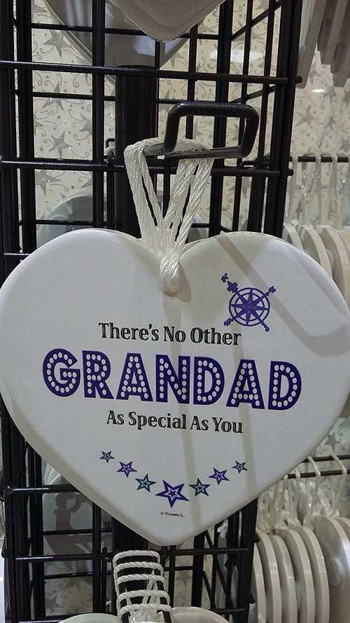 CERAMIC HEARTS - HANDCRAFTED - LOVE - SPECIAL GRANDAD "THERE IS NO OTHER GRANDAD AS SPECIAL AS YOU