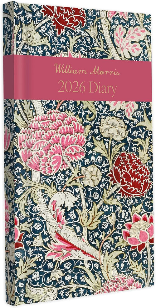William Morris 2026 Slim Weekly Diary | Pocket Hardback Planner with Cray & Pink Poppy Covers | Week-to-View with Notes  one at random 2  desgns