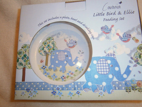 Lesser and Pavey 17cm Little Bird and Ellie Feeding Set, Blue