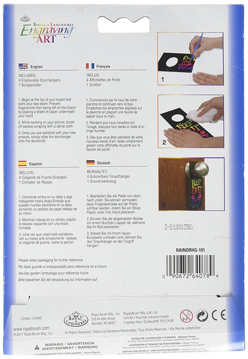 Rainbow Foil Engraving Art Door Hangers-