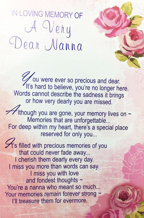 Grave Card - In Loving Memory Of A Very Dear Nanna