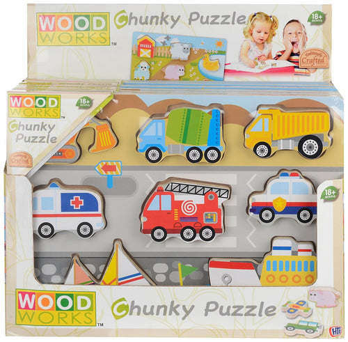 Wood Works Puzzle Animal and Vehicle Game (Assorted)