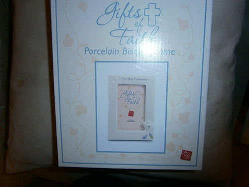gifts of faith porcelain bisque frame first holy communion