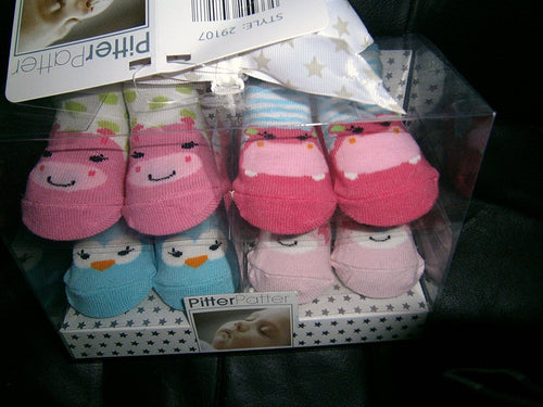 pitter patter baby 4pr socks in box