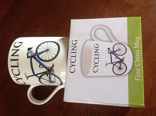 Cycling Fine Chine Windsor Mug - Modern Design