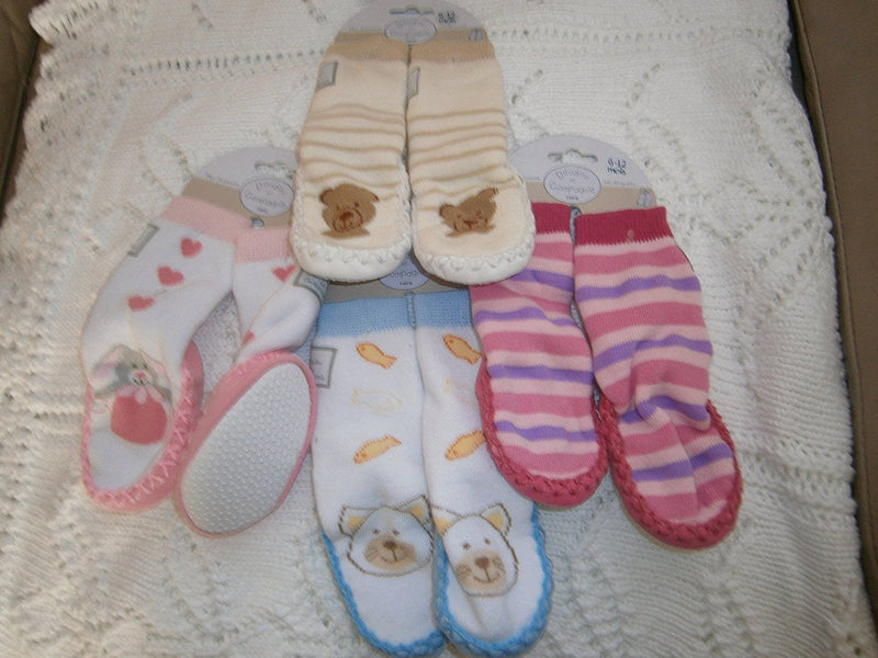 my baby slipper socks one pair(blue brown pink please state which colour you require)