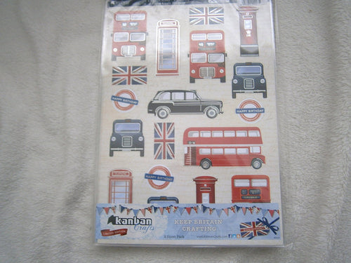 london icons-transport 2pack papercraft toppers
