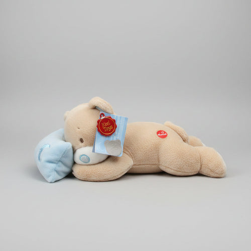 blue nursery bear blue 30cms with pillow musical
