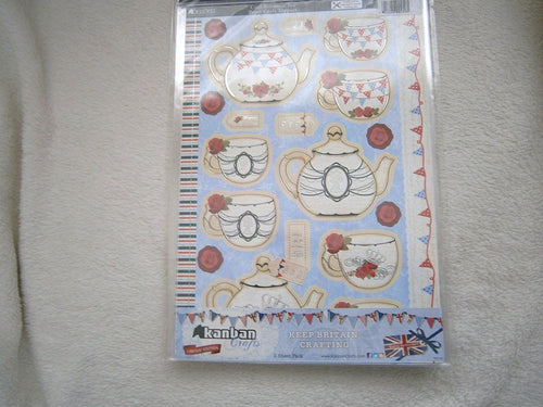 cool britania tea 2pack papercraft toppers