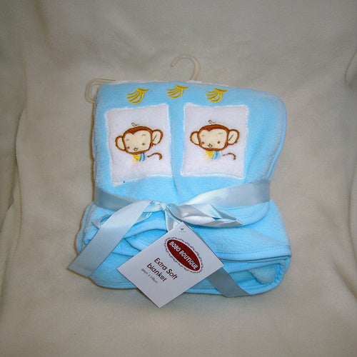 bobo boutique extra soft blanket 80x100cm blue