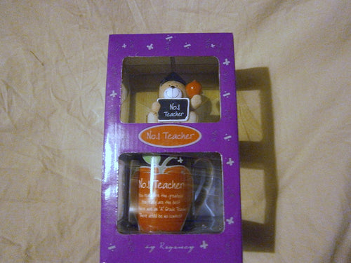 no 1 teacher mug & figurine