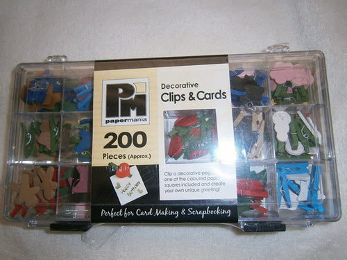 papermania decorative clips cards 200pcs approx