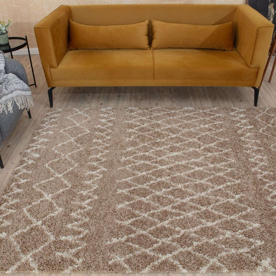 Moroccan Beige Shaggy Rug | 920