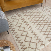 Moroccan Ivory Beige Shaggy Rug | 930