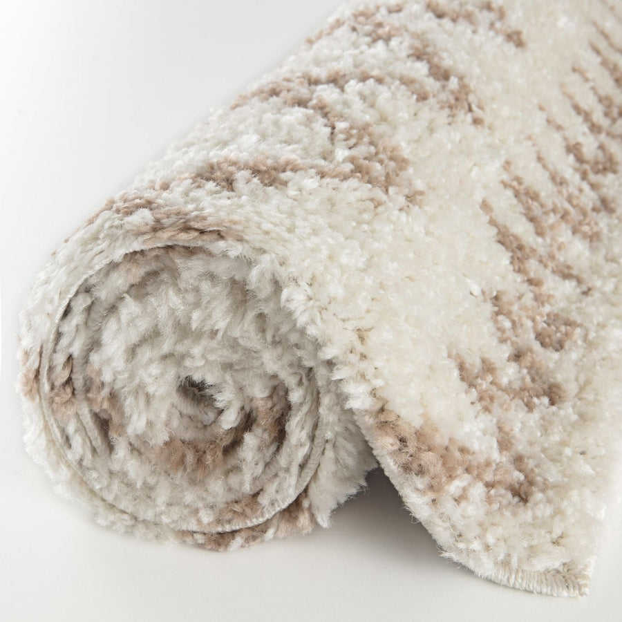 Moroccan Ivory Beige Shaggy Rug | 930