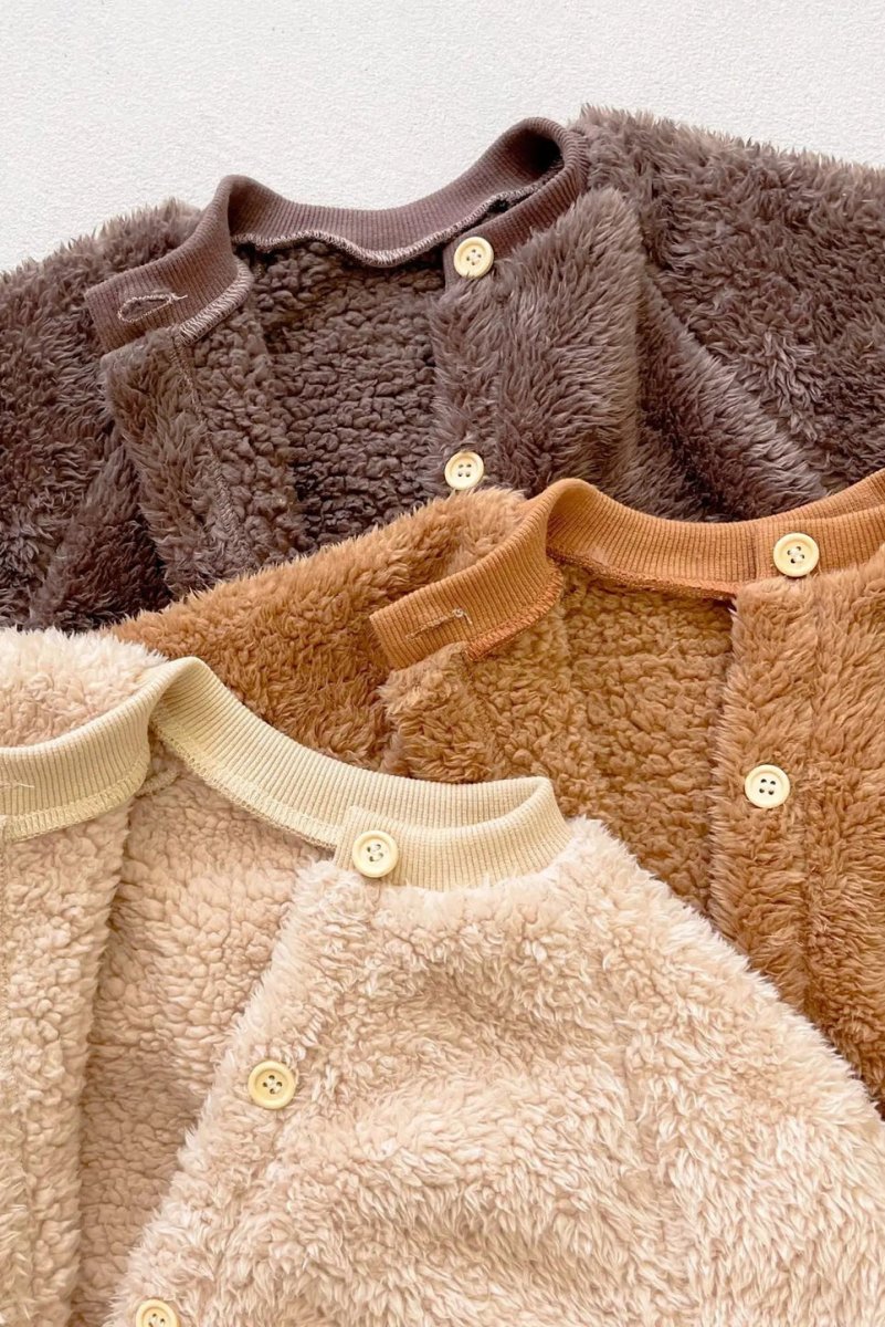 The Fur Bear Knitted Hooded Pramsuit