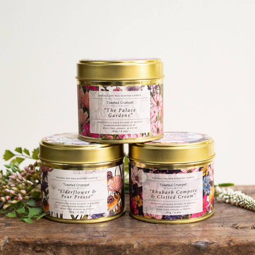The Palace Gardens Candle in a Matt Gold Tin