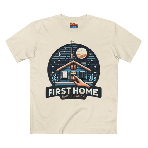 First Home Radio Station Graphic Tee - Celebrate Unity and Nostalgia